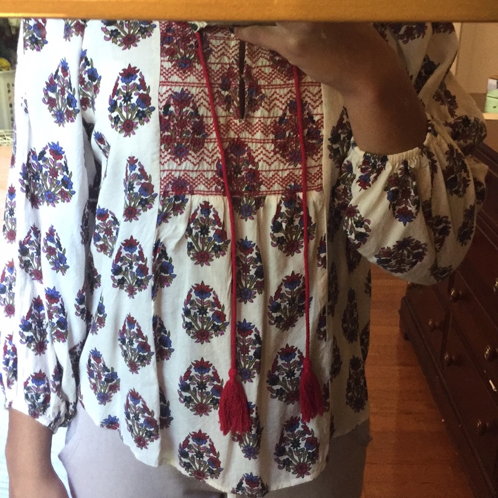 Long sleeved blouse top